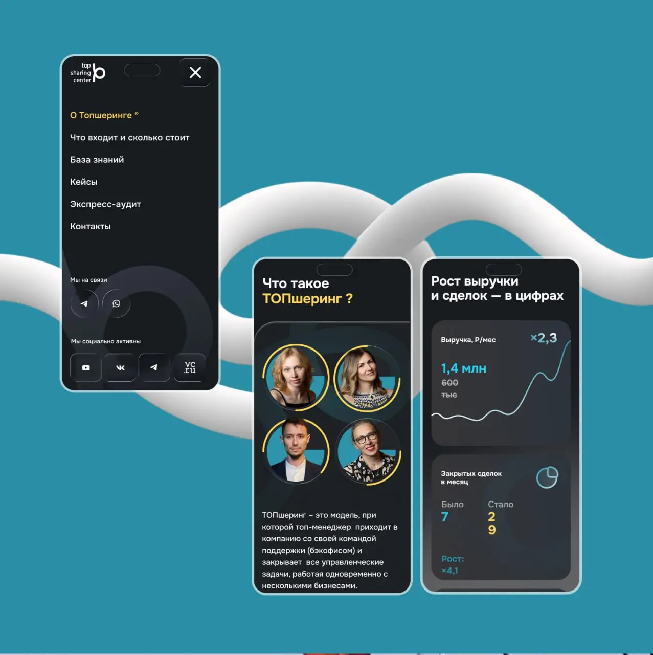 Кейс: разработка сайта TOPsharing.center
Когда мы начали работу над сайтом TOPsharing.center, у заказчика уже была чёткая услуга и сильная команда | Сетка — социальная сеть от hh.ru