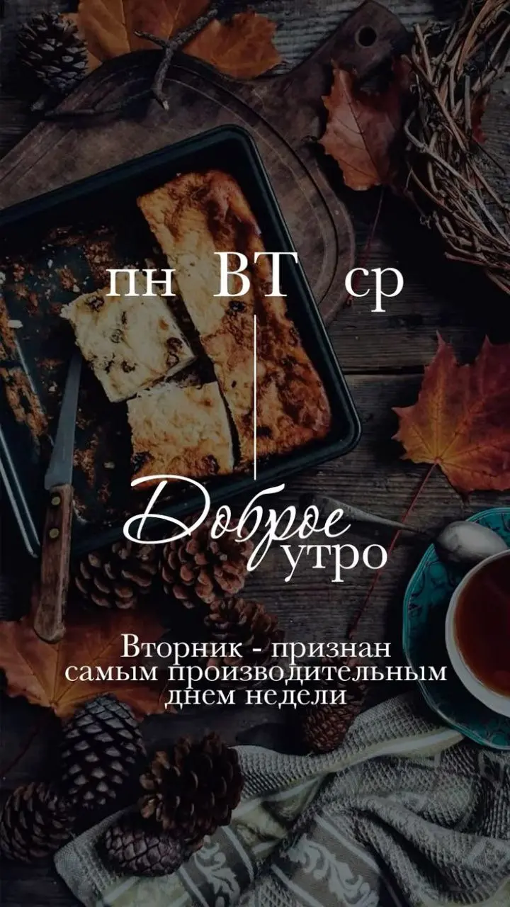 Сегодня ВТОРНИК
Хотя для некоторых второй понедельник 😁
Погнали работать, пчёлки 🐝
А подсказка Вселенной уже в сторис | Сетка — социальная сеть от hh.ru