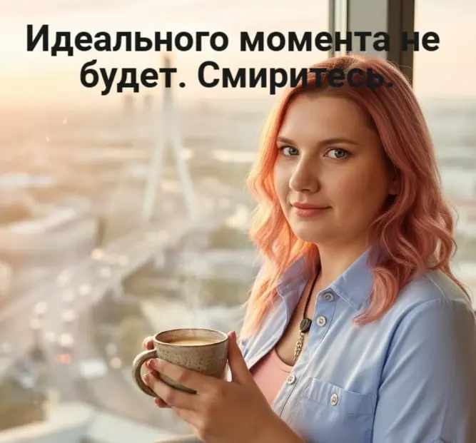 Идеального момента не будет. Смиритесь.
Сколько уже можно «дописывать», «разбираться», «готовиться»?
Проект ждёт. Вы — ждёте. Время — уходит.
Миф про «готов на 100%» убил больше идей, чем лень | Сетка — социальная сеть от hh.ru