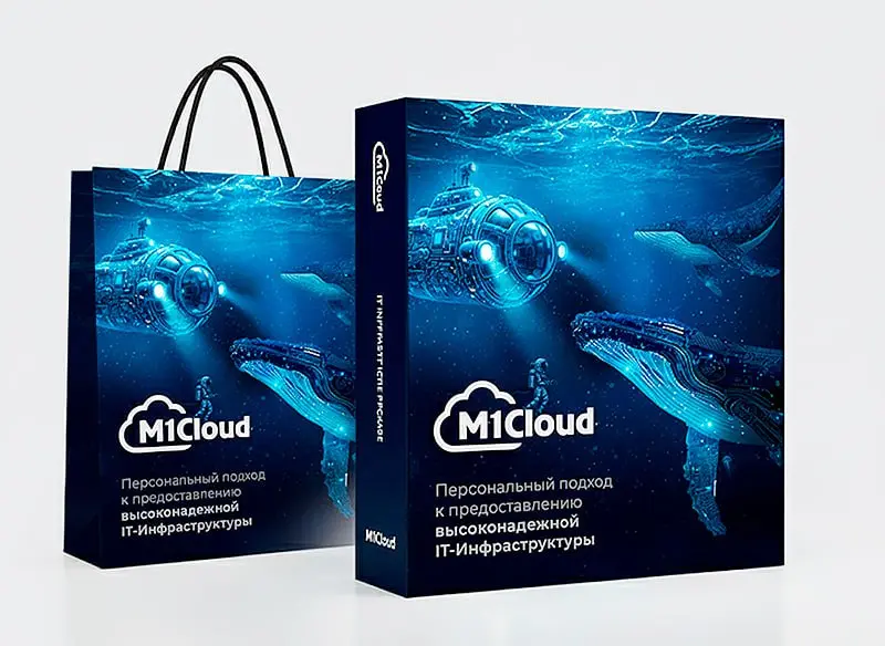 Разработан концепт оформления. 
M1Cloud — виртуальный дата-центр корпоративного уровня. Проект создан компанией Stack Group и базируется на инфраструктуре сети собственных центров обработки данных | Сетка — социальная сеть от hh.ru