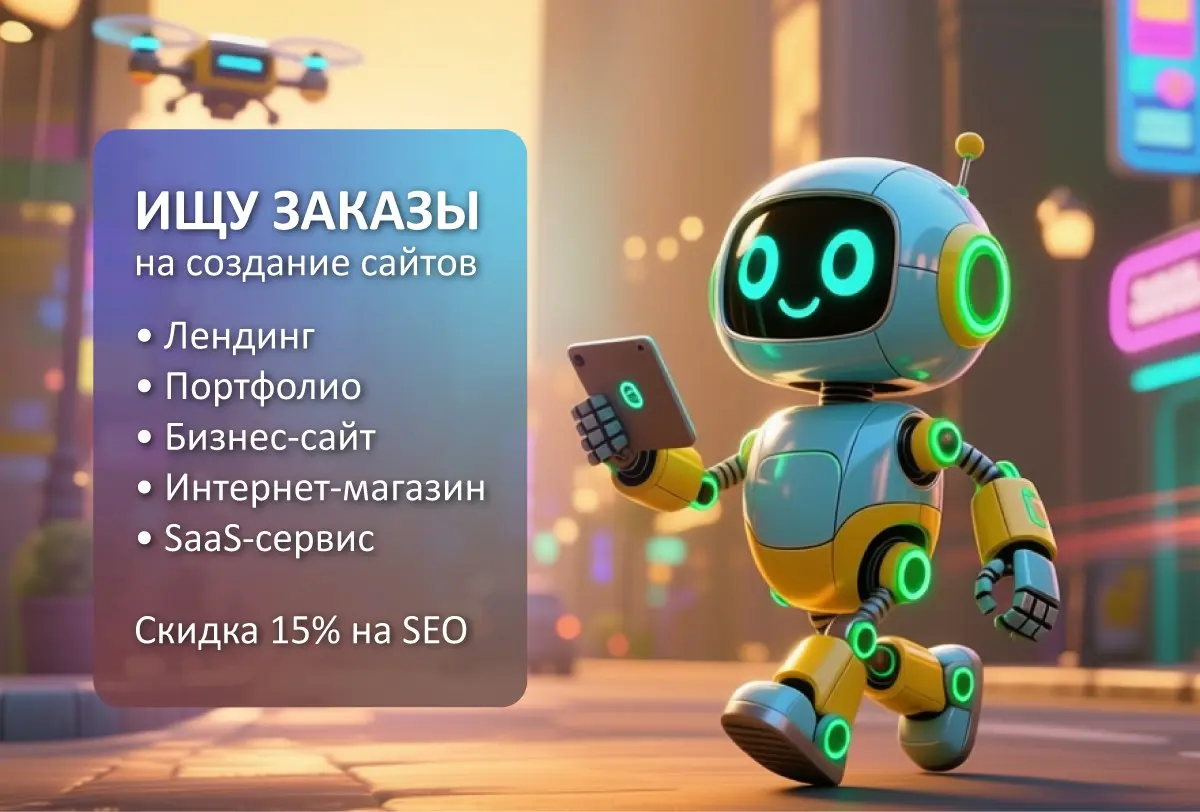 Ищу заказы на создание сайтов под ключ! Скидка на SEO 15% | Сетка — социальная сеть от hh.ru