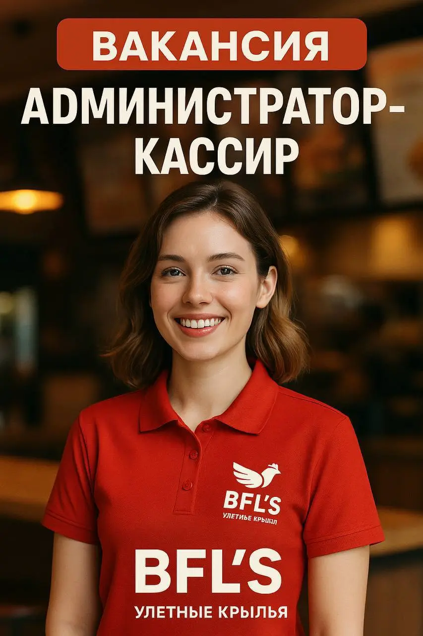 🌟 ВАКАНСИЯ: КАССИР / АДМИНИСТРАТОР 🌟
BFL’S — Улетные Крылья приглашает энергичных и ответственных сотрудников!
💼 Что предлагаем:
• Стабильную работу и карьерный рост
• Бесплатное обучение, питание и ф... | Сетка — социальная сеть от hh.ru