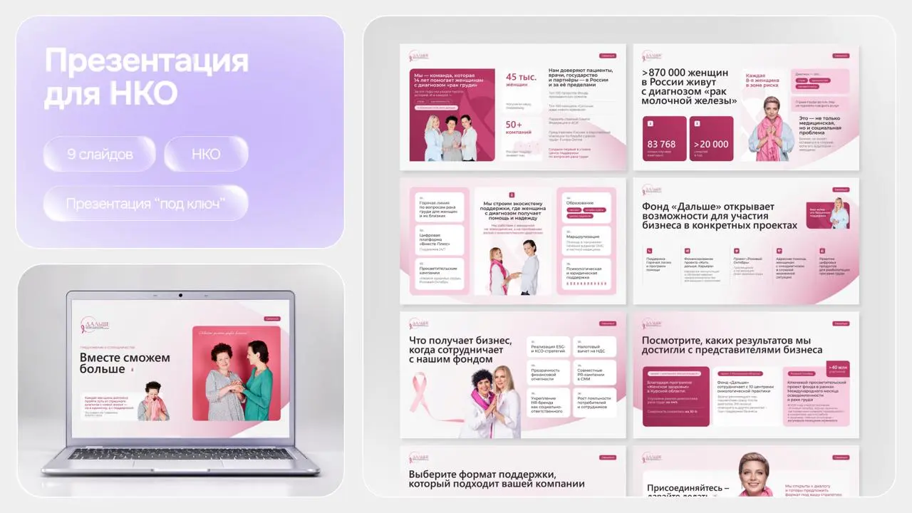 🖤 Новые кейсы в рамках проекта "Презентации для НКО"
Мы продолжаем делать добро через дизайн и смыслы! Делимся новыми кейсами презентаций, которые мы бесплатно создали для некоммерческих организаций | Сетка — социальная сеть от hh.ru