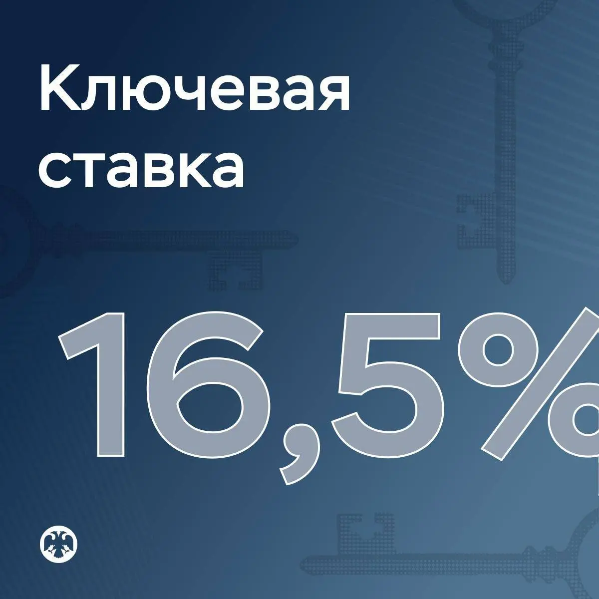 ЦБ РФ снизил ставку с 17% до 16,5%.
Это четвёртое снижение с начала года
Восстанавливаемся? | Сетка — социальная сеть от hh.ru