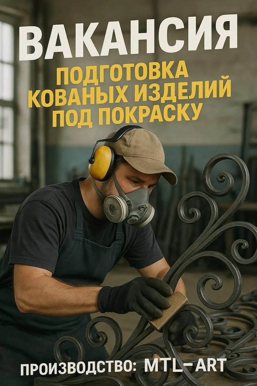 🎨 Вакансия: Подготовка кованых изделий под покраску
📍 Одинцовский городской округ, тер. упр | Сетка — социальная сеть от hh.ru