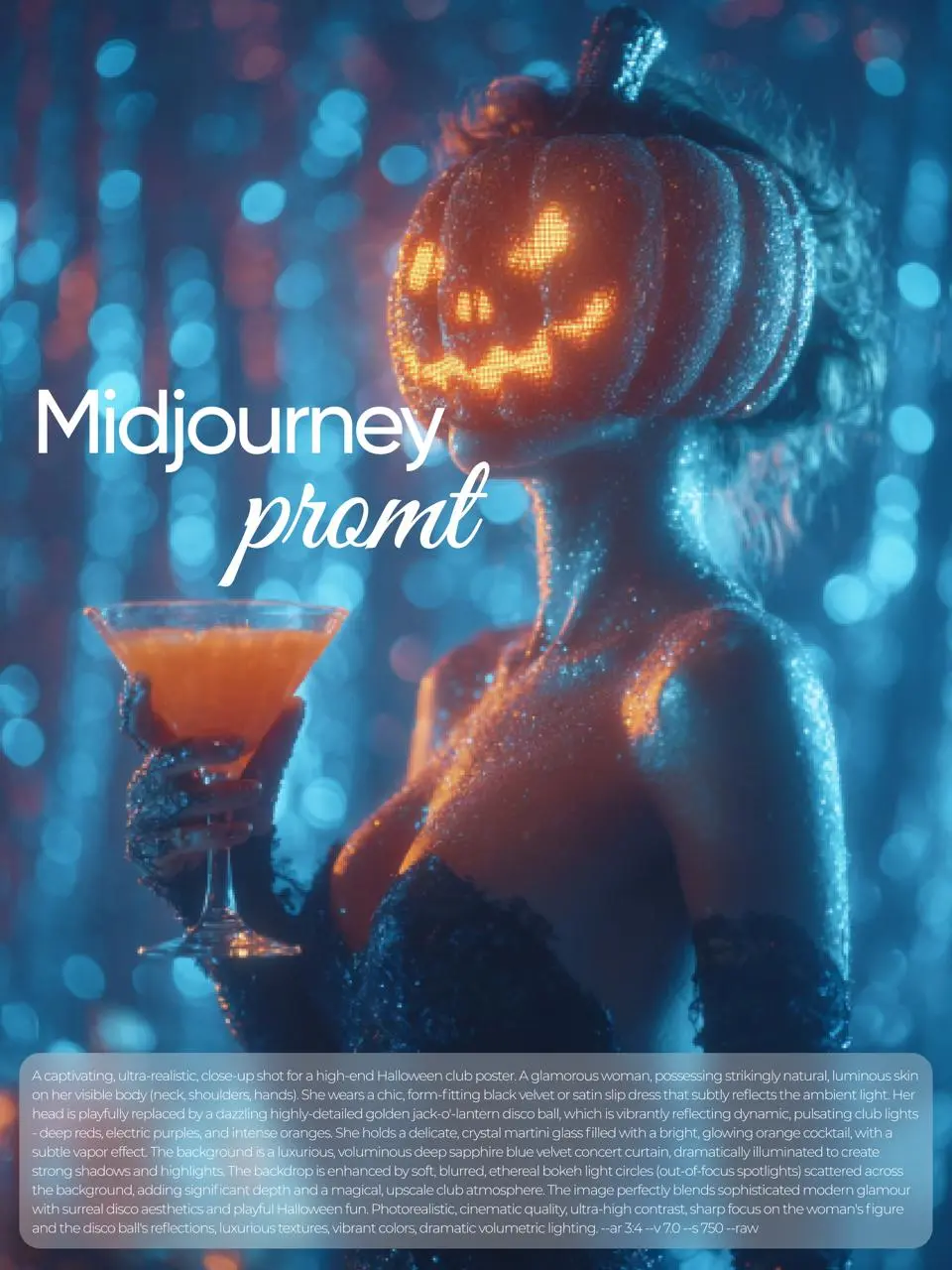 ПРОМТЫ ДЛЯ MIDJOURNEY: ГЛАМУРНЫЙ ХЭЛЛОУИН-ВАЙБ 🎃
Я 100% одержима осенью! Это одно из моих любимых времён года.. | Сетка — социальная сеть от hh.ru