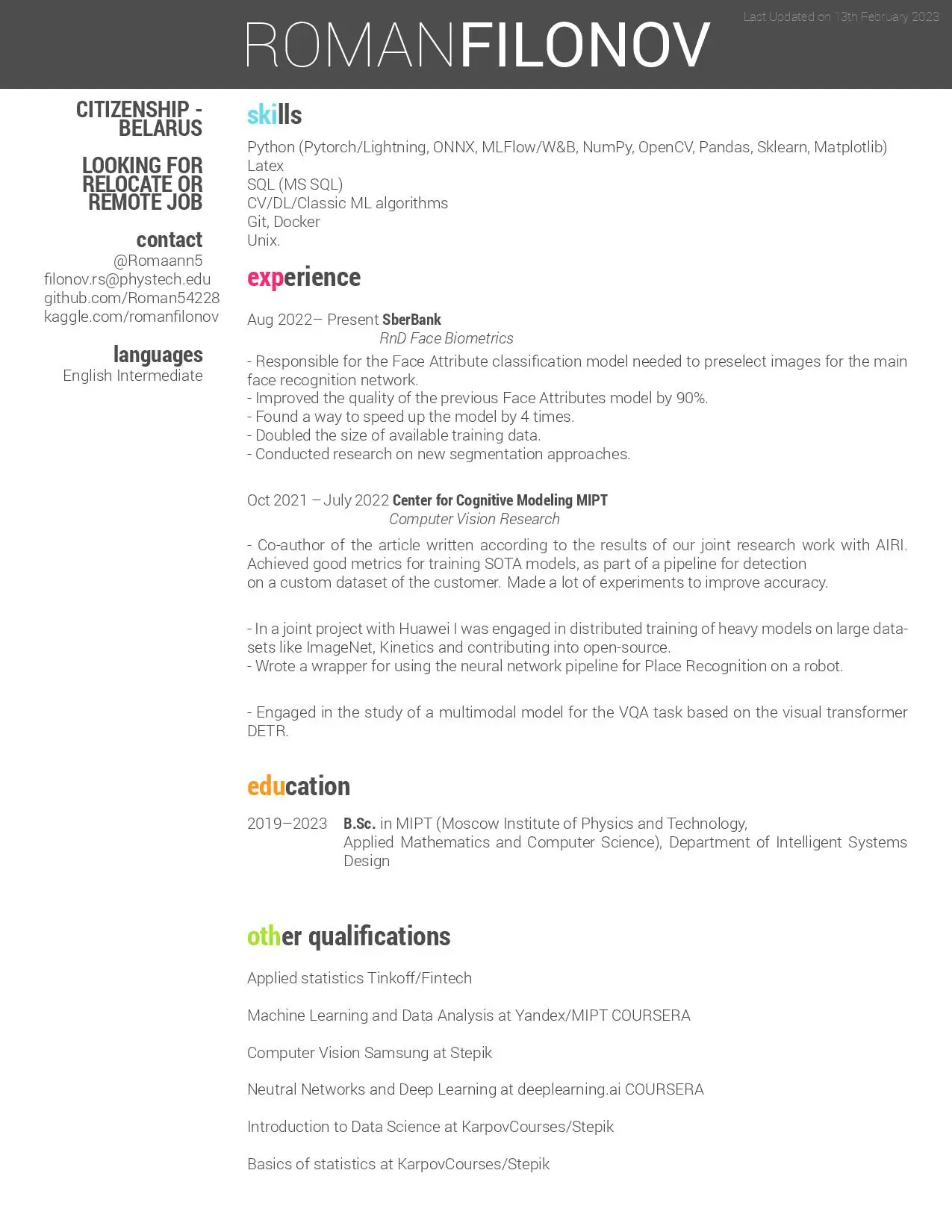 Network member avatar