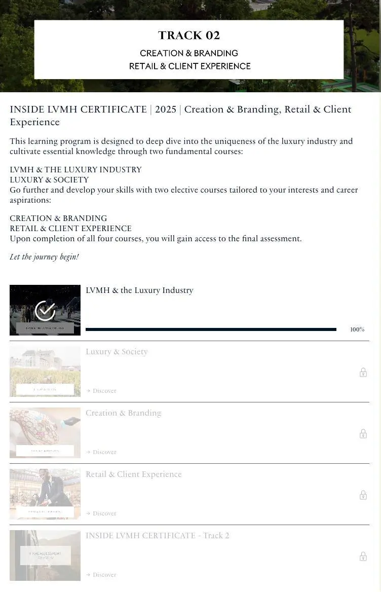 первый модуль курса от LVMH завершен 🎉
учиться на английском нелегко, приходится что-то переводить, но от этого процесс становится more exciting) | Сетка — социальная сеть от hh.ru