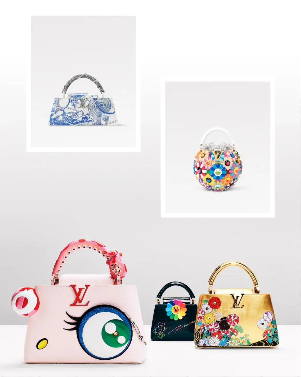 Louis Vuitton в коллабе с художником Такаши Мураками выпустили коллекцию безумных сумок с шизолесом и тентаклями. Это переосмысление легендарной сумки Capucines в весьма психоделическом видении Такаши | Сетка — социальная сеть от hh.ru