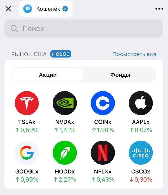 🔥 Telegram открыл торги акциями США прямо в кошельке
Теперь в Telegram можно покупать и продавать токенизированные акции американских компаний – Tesla, Nvidia, Coinbase, Apple, Google, Robinhood, Micr... | Сетка — социальная сеть от hh.ru