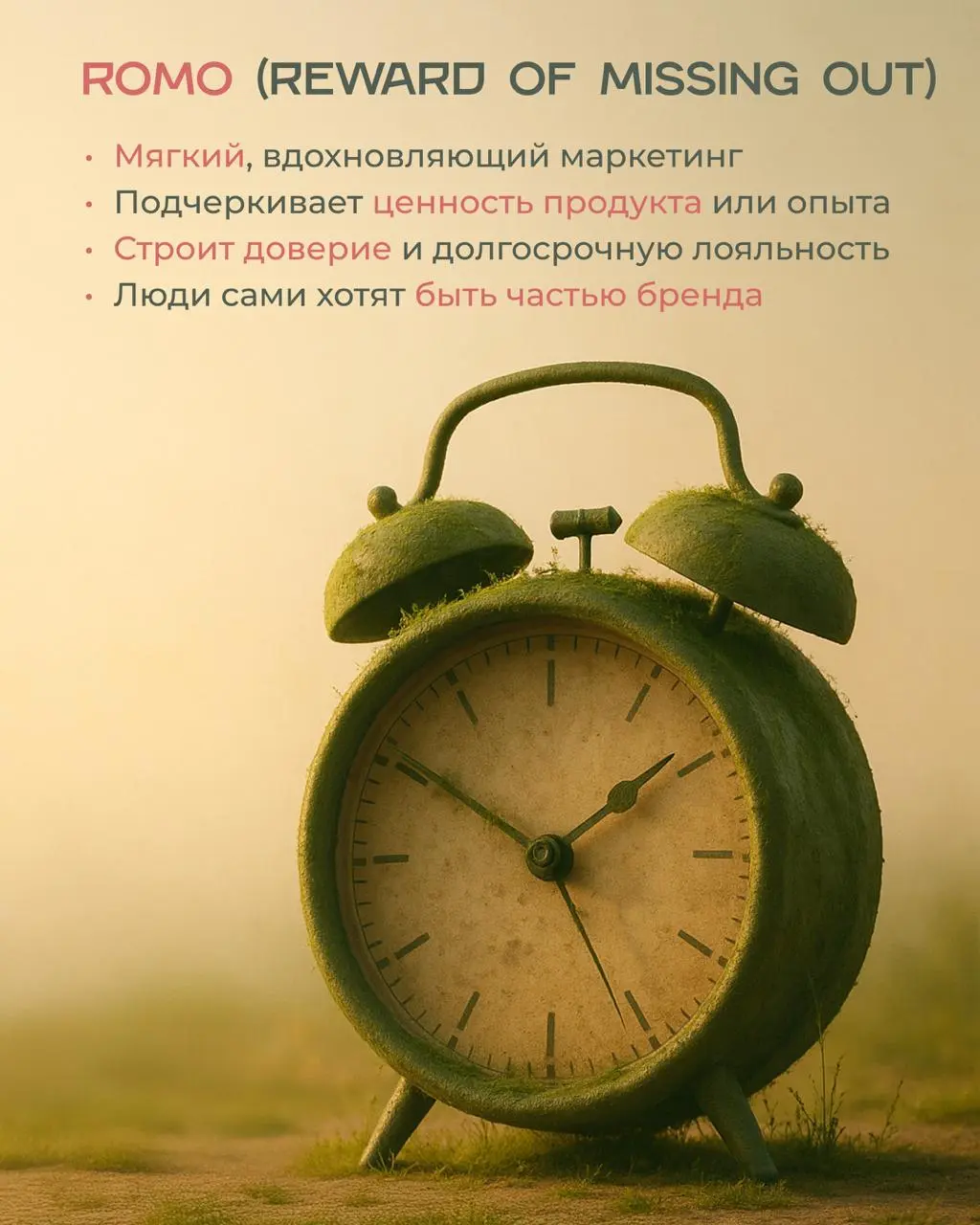 Все слышали про FOMO — страх пропустить что-то важное.
В маркетинге он работает, но часто раздражает аудиторию и приводит к поверхностному вовлечению.
А есть ROMO — Reward of Missing Out | Сетка — социальная сеть от hh.ru