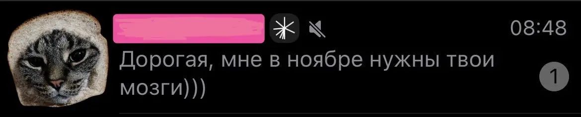 Такое утро мне нравится!
Что думаете:
🔥 Намёк на консультацию по маркетингу?
🤪 Атака зомби-мозгоеда?
🦄 Пачиму она везде видит контент?
Я только вчера узнала, что пятница сегодня ненастоящая. А вы? | Сетка — социальная сеть от hh.ru
