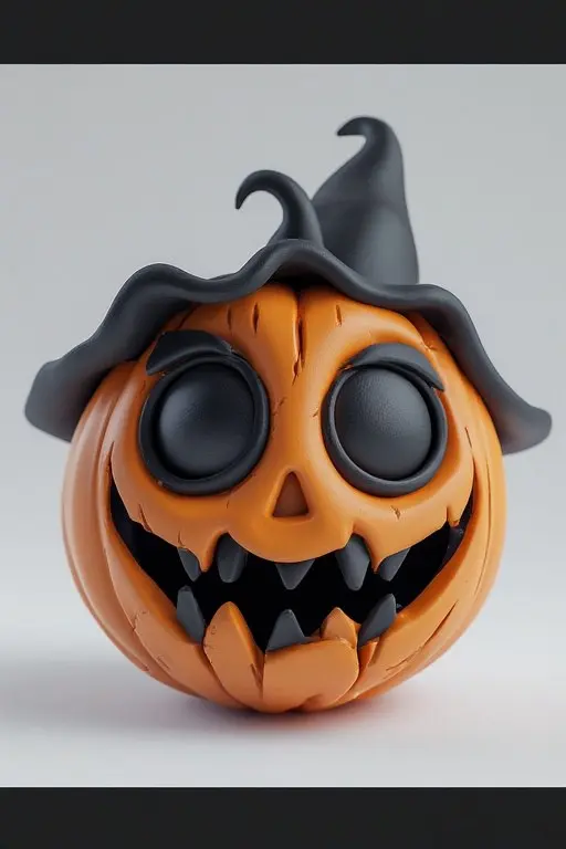 #нейросеть #ai #дизайн #halloween #промт
ЖУТКАЯ ТЫКВА/3D ЭМОДЖИ🎃
Промт
3d jack-o-lantern with sharp teeth, black witch hat, gothic toy clay halloween style, white background | Сетка — социальная сеть от hh.ru