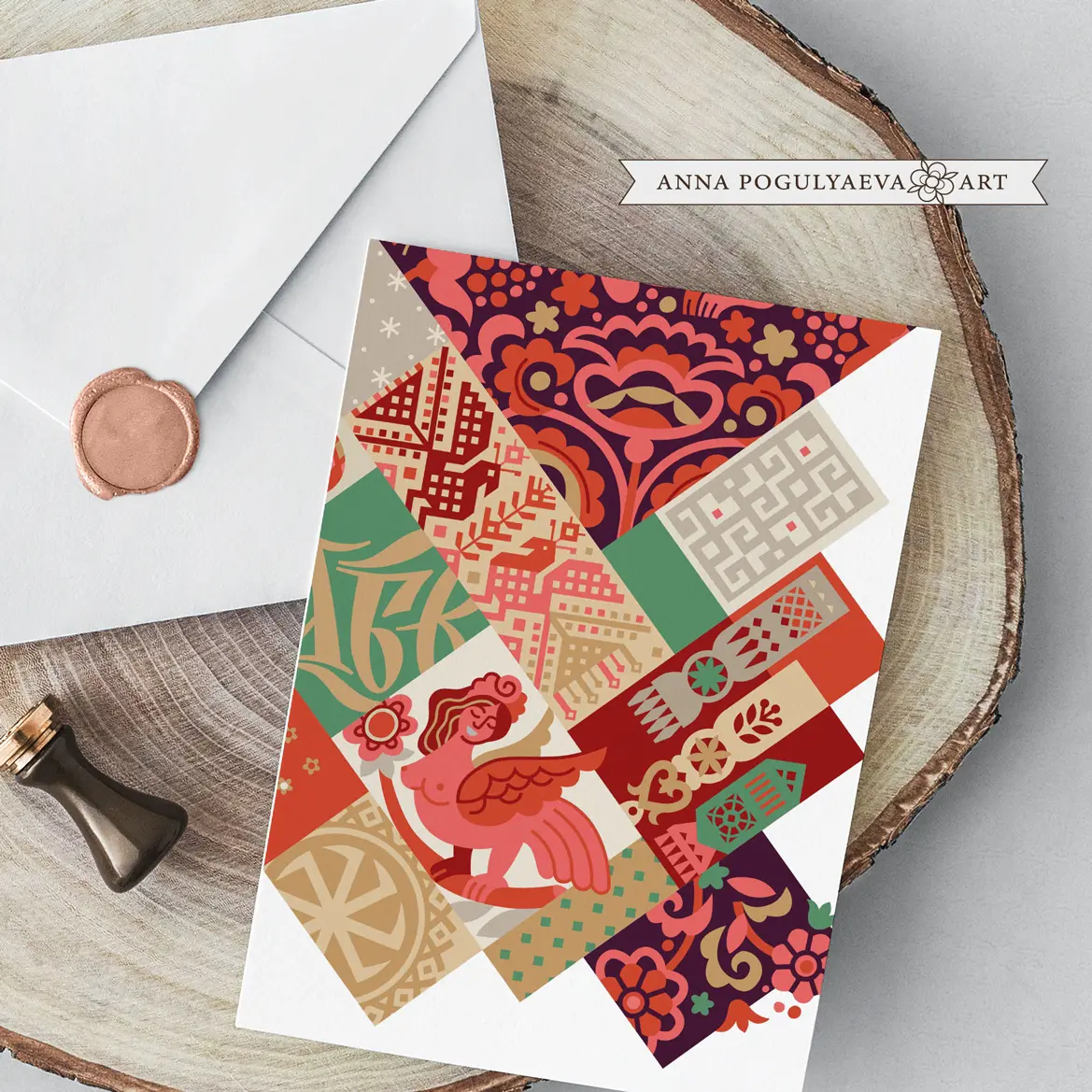 Векторная иллюстрация по мотивам лоскутного шитья | Сетка — социальная сеть от hh.ru