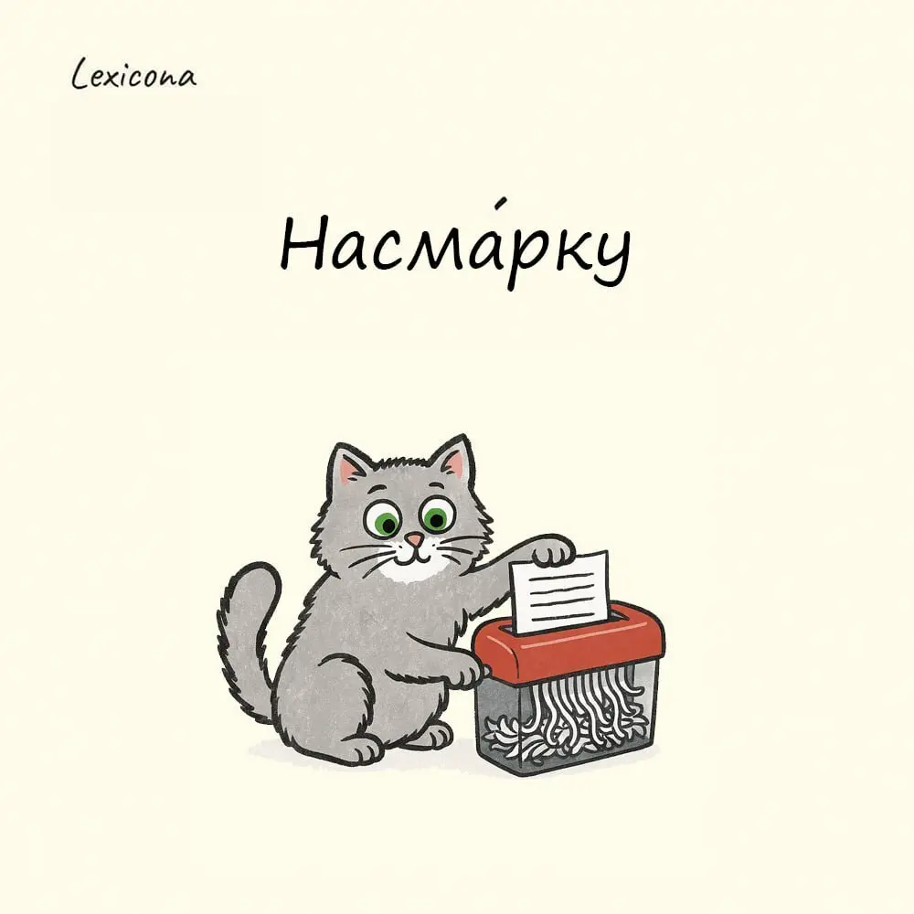 Насмарку 🧹
Ещё в XIX веке в русском языке существовал глагол «смарывать», в значении «убирать, очищать» и тогда всё ненужное шло «на смарку» | Сетка — социальная сеть от hh.ru