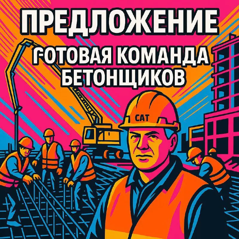 🚧 Предложение для застройщиков и подрядчиков!
Не вакансия — готовая слаженная команда из 25 бетонщиков-арматурщиков + 2 мастеров завершила объект и готова приступить к новому | Сетка — социальная сеть от hh.ru