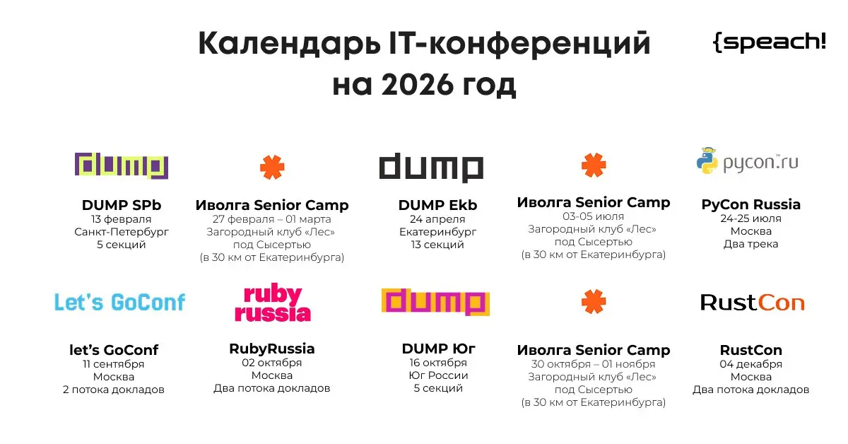 В этом году в нашу копилку душевных конференций добавились Let’s Goconf, а также зимний и летний Иволга Senior Camp | Сетка — социальная сеть от hh.ru