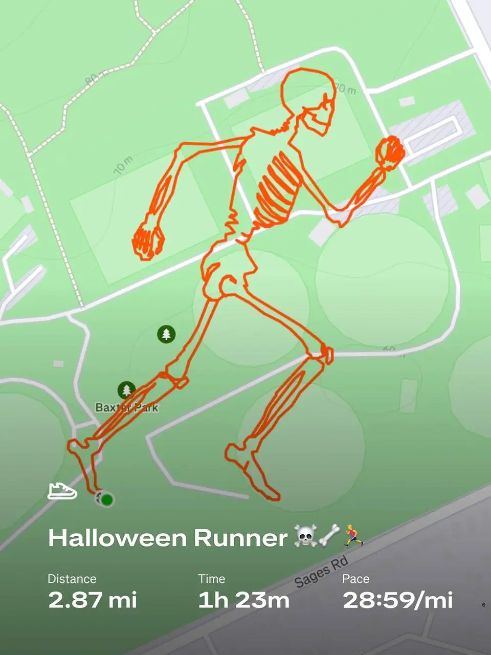 #Артем Набегался.
Маркетологи приложения для бега Strava дали своим пользователям задание: набегать тематический маршрут к Хэллоину | Сетка — социальная сеть от hh.ru