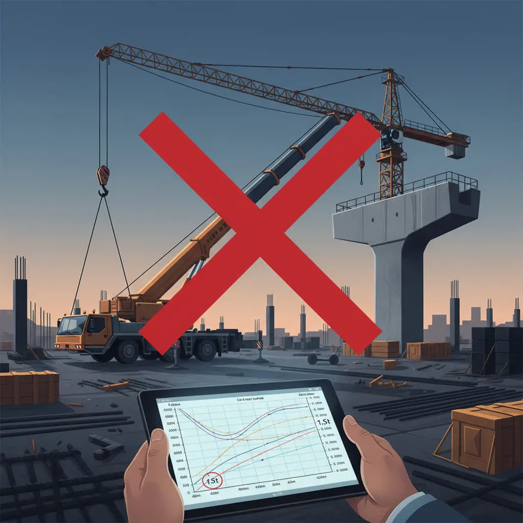 💸 Как ошибка в расчете на 5 минут может стоить вам 50 000 рублей простоя. Подбираем кран, а не тоннаж.
Кран — это самый дорогой час на стройке | Сетка — социальная сеть от hh.ru