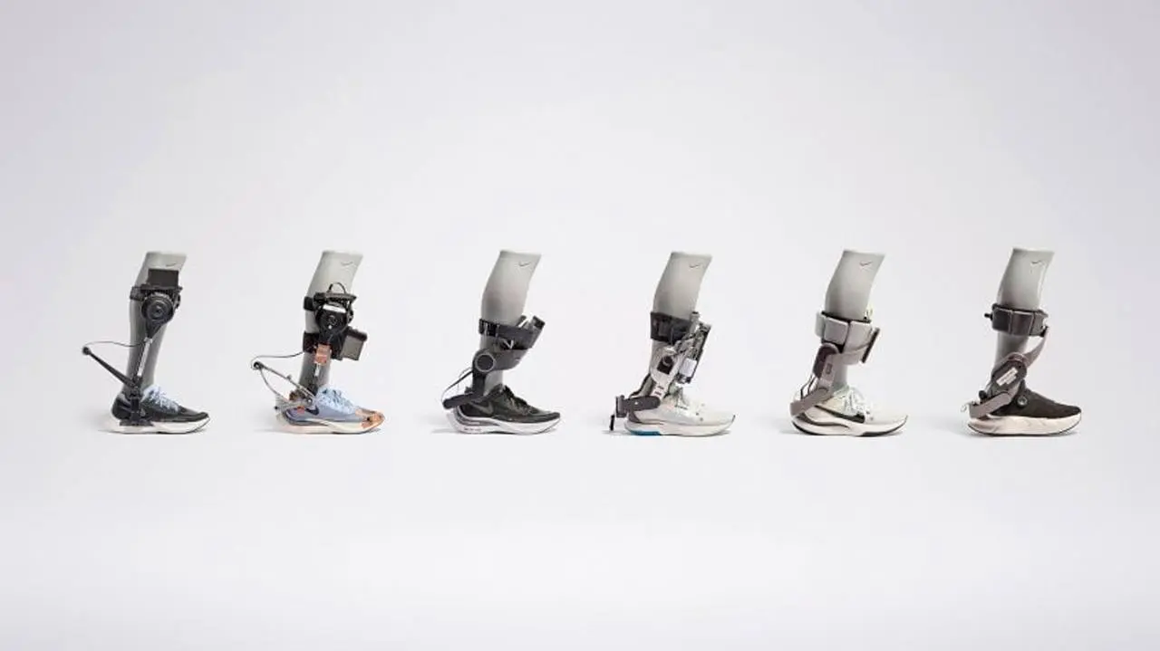 Nike тестирует моторизованный браслет для щиколотки — Project Amplify. Он подталкивает ногу при каждом шаге и буквально помогает бежать быстрее | Сетка — социальная сеть от hh.ru