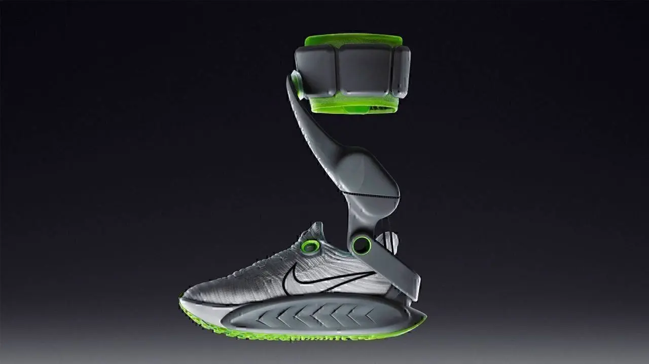 Nike тестирует моторизованный браслет для щиколотки — Project Amplify. Он подталкивает ногу при каждом шаге и буквально помогает бежать быстрее | Сетка — социальная сеть от hh.ru