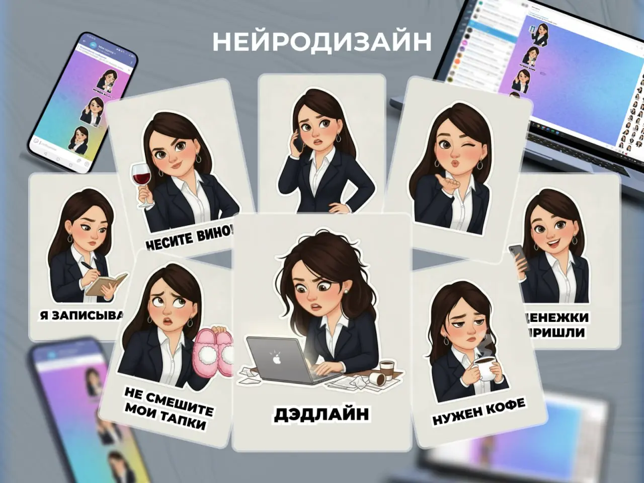 Вот и готов мой личный стикерпак.
Такой стикерпак подчеркнёт вашу индивидуальность и поможет выделиться.
По вопросам создания нейродизайна обращайтесь @yankoinfografika
#нейродизайн | Сетка — социальная сеть от hh.ru