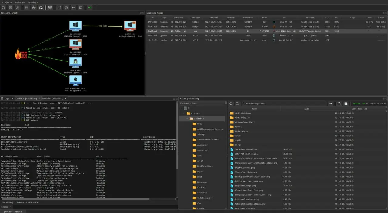 Тем временем вышел AdaptixC2 v0.10
https://github.com/Adaptix-Framework/AdaptixC2
ChangeLog
https://adaptix-framework.gitbook.io/adaptix-framework/changelog-and-updates/v0.9-greater-than-v0.10 | Сетка — социальная сеть от hh.ru