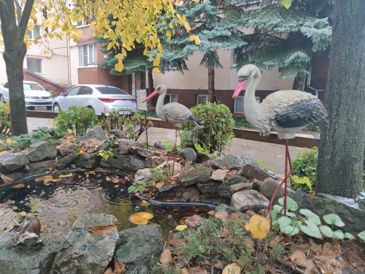 Уютный дворик в Ессентуках
Жители облагородили территорию, украсили её фигурками и сделали небольшой водоём с камнями — получилось по-домашнему красиво. | Сетка — социальная сеть от hh.ru