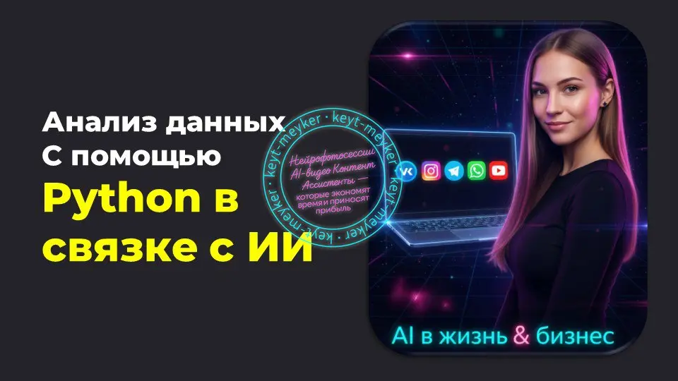📊 Анализ данных с помощью Python в связке с ИИ
🧠 Python — мощный инструмент для обработки и визуализации данных, а в связке с ИИ он превращается в универсальный аналитический центр | Сетка — социальная сеть от hh.ru