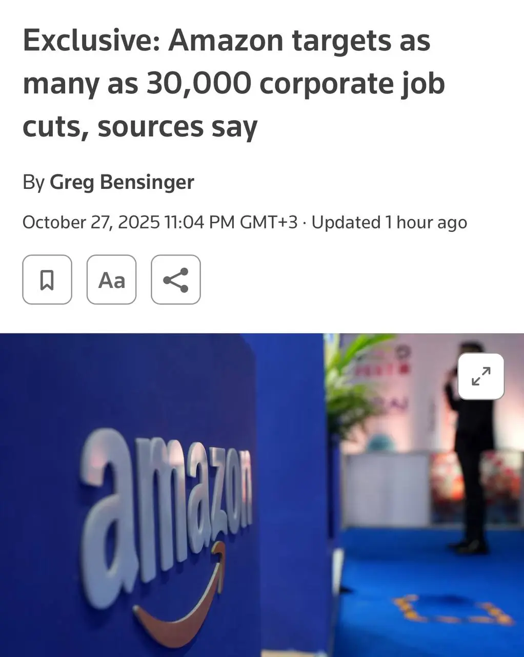 💼 Тренд на увольнения: Amazon подключился.
Согласно данным Reuters, компания готовится уволить 30 000 офисных сотрудников.
Больше всего достанется HR, digital-направлению и отделу разработки устройств | Сетка — социальная сеть от hh.ru