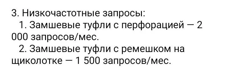 Составила список ключевых запросов с указанием частотности | Сетка — социальная сеть от hh.ru