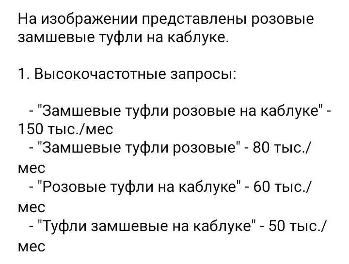 Составила список ключевых запросов с указанием частотности | Сетка — социальная сеть от hh.ru