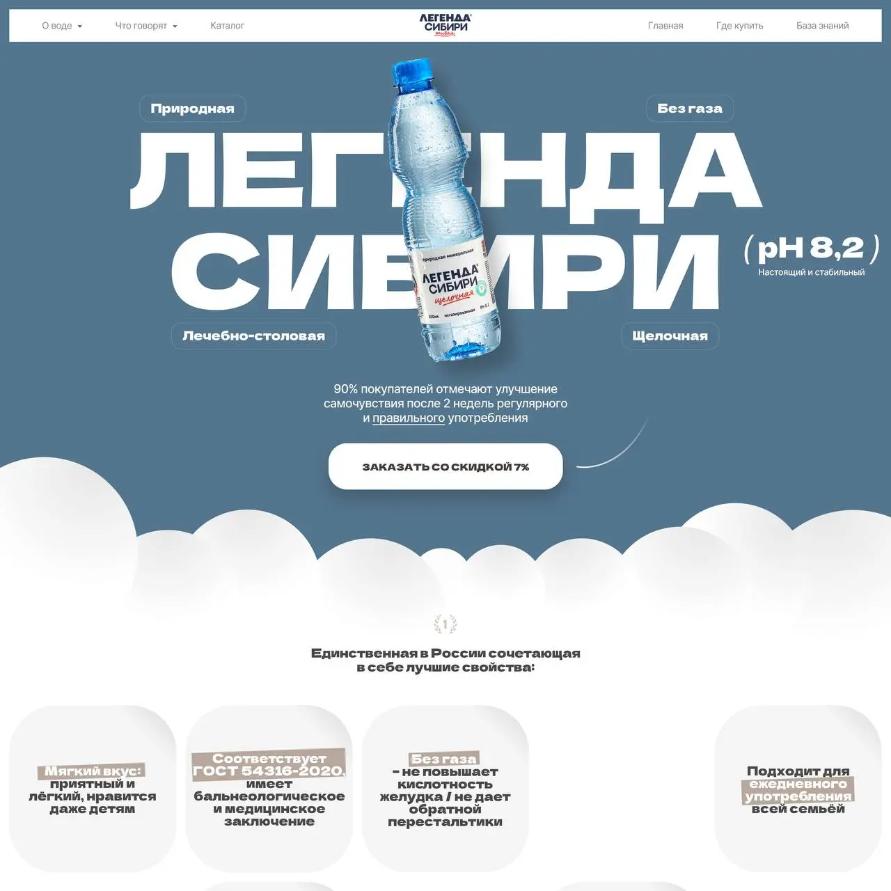 Сделал сайт под ключ на Тильде для производителя уникальной щелочной воды «Легенда Сибири»
Предистория:
Клиента мне передал владелец одного агентства который нашел меня в другой соц | Сетка — социальная сеть от hh.ru