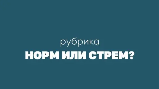 НОРМ или СТРЁМ на собеседовании | Сетка — социальная сеть от hh.ru