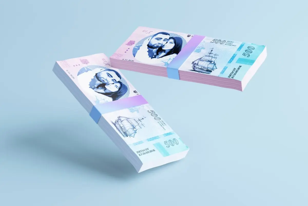 💸 Дизайн свадебной валюты «Национальный Банк Кузменко» | Сетка — социальная сеть от hh.ru