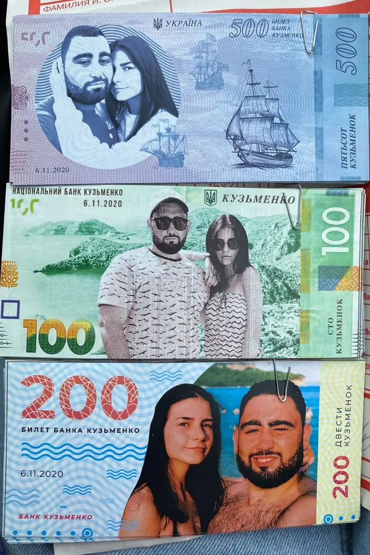 💸 Дизайн свадебной валюты «Национальный Банк Кузменко» | Сетка — социальная сеть от hh.ru