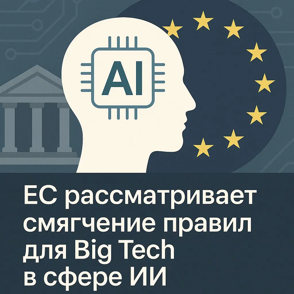 🧠 ЕС рассматривает смягчение правил для Big Tech в сфере ИИ
«Стабилизация или ускорение? — европейская дилемма регулирования ИИ»
По данным Reuters, европейские регуляторы рассматривают возможность осл... | Сетка — социальная сеть от hh.ru