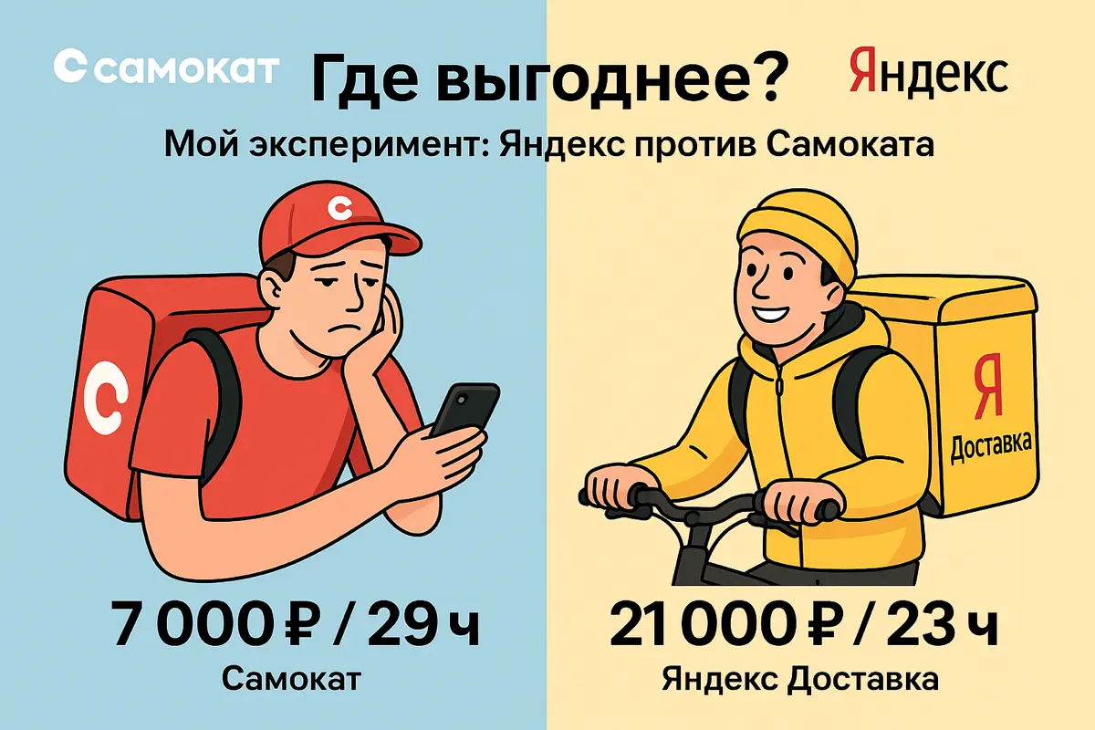 🛵 Почему работать в Яндекс Доставке выгоднее, чем в Самокат | Сетка — социальная сеть от hh.ru