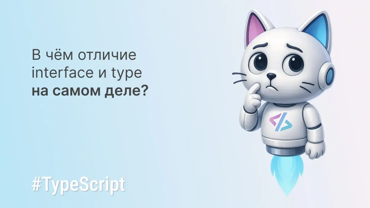 🤔 В чём отличие interface и type в TypeScript на самом деле?
Этот вопрос часто задают на собеседованиях — и, что удивительно, большинство кандидатов и даже интервьюеров не знают главного различия | Сетка — социальная сеть от hh.ru