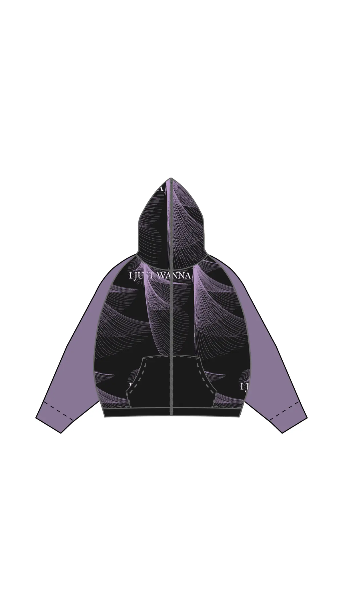 Hoodie "I JUST WANNA" 02 | Сетка — социальная сеть от hh.ru