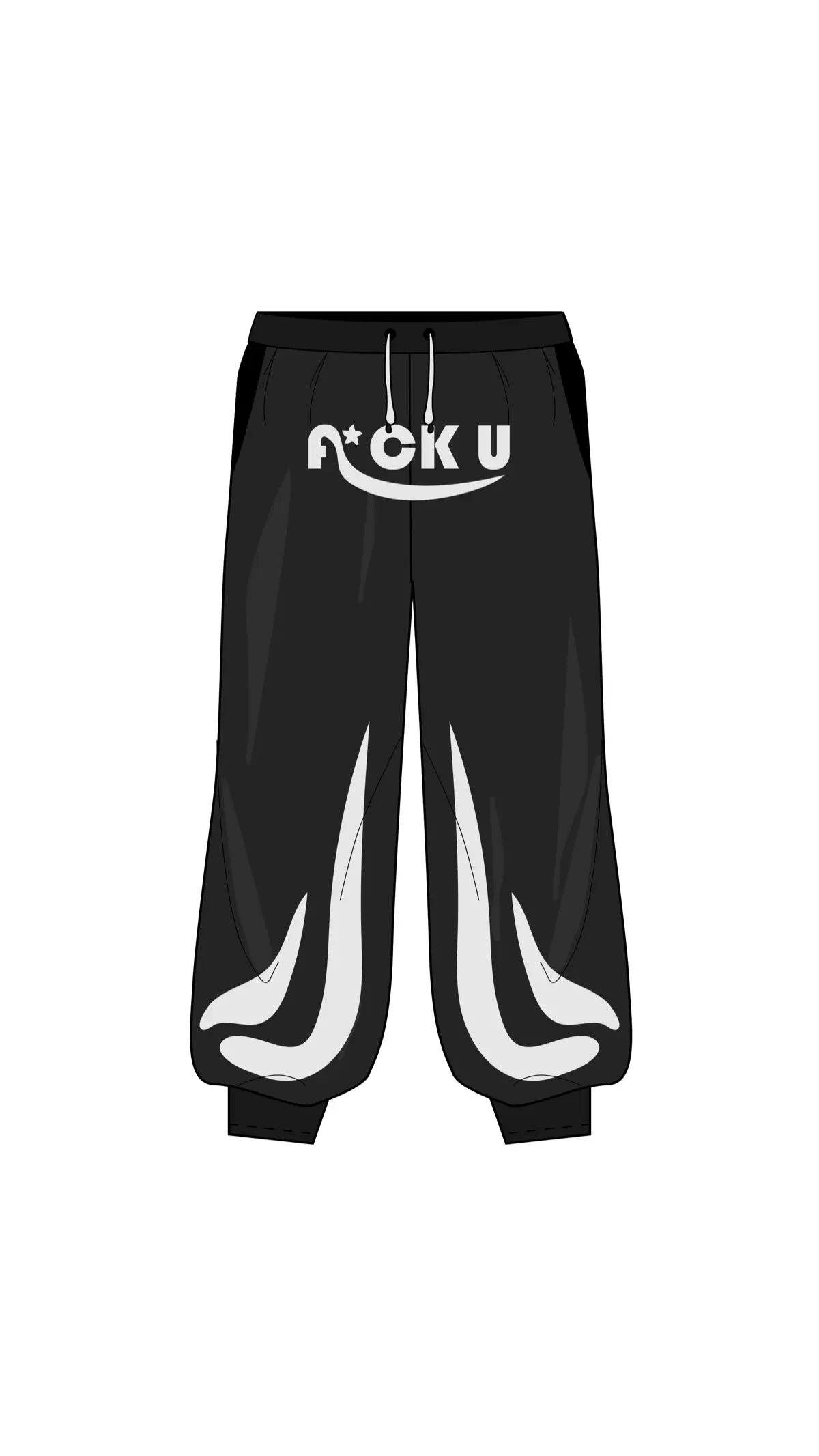 Wide sport pants "F*CK U" 02 | Сетка — социальная сеть от hh.ru