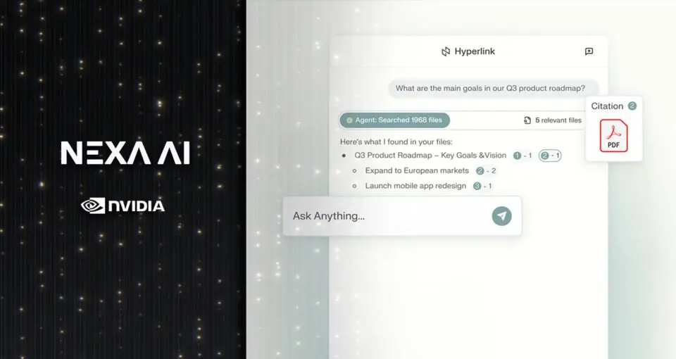 ⚡ Hyperlink ускорил поиск на RTX-ПК
Nexa.ai запустила обновлённый Hyperlink — локального AI-агента для быстрого поиска по файлам на ПК | Сетка — социальная сеть от hh.ru