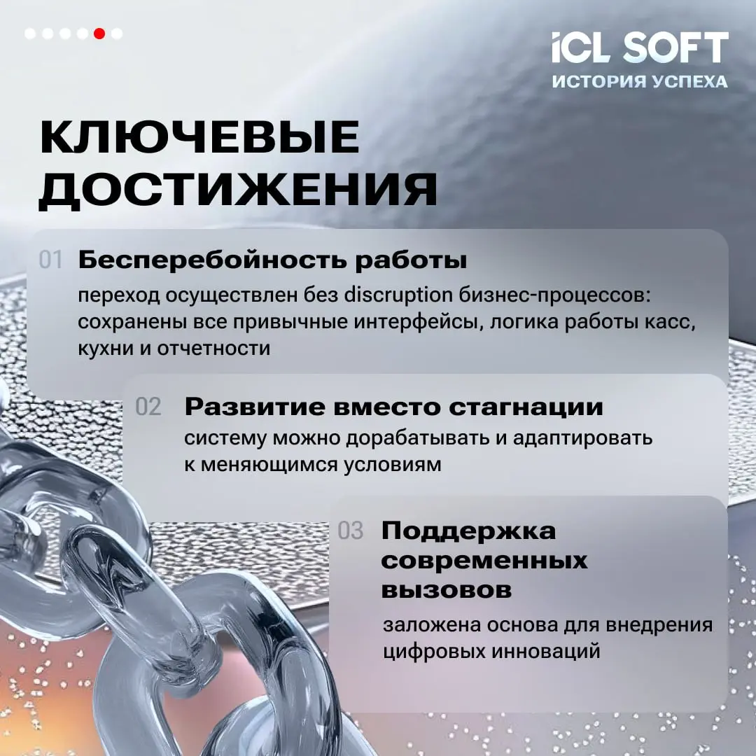 Создаем будущее HoReCa c ICL SOFT!
Сегодня мы рассказываем об одном из наших крупных проектов по импортозамещению для сети ресторанов быстрого питания. Скорее читайте! 🤩 | Сетка — социальная сеть от hh.ru