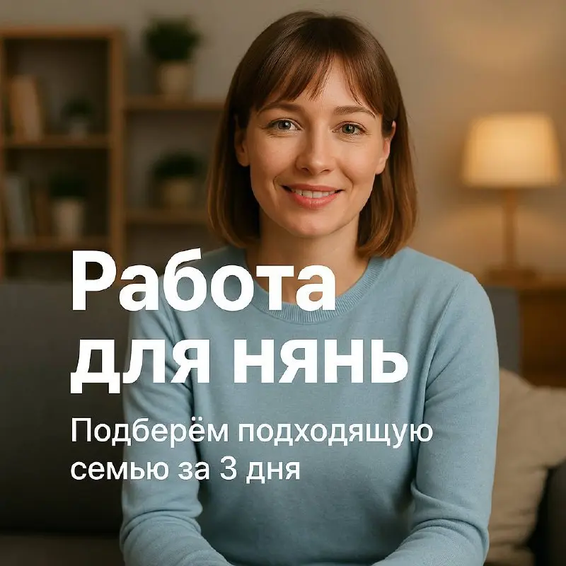 💰💰💰 Ваша Няня
👋 Уважаемые няни!
Приглашаем вас перейти в канал
✨ Агентства нянь «Ваша Няня»
Если вы профессиональная няня с подтверждёнными рекомендациями, а ваша юридическая и кредитная истории в пор... | Сетка — социальная сеть от hh.ru