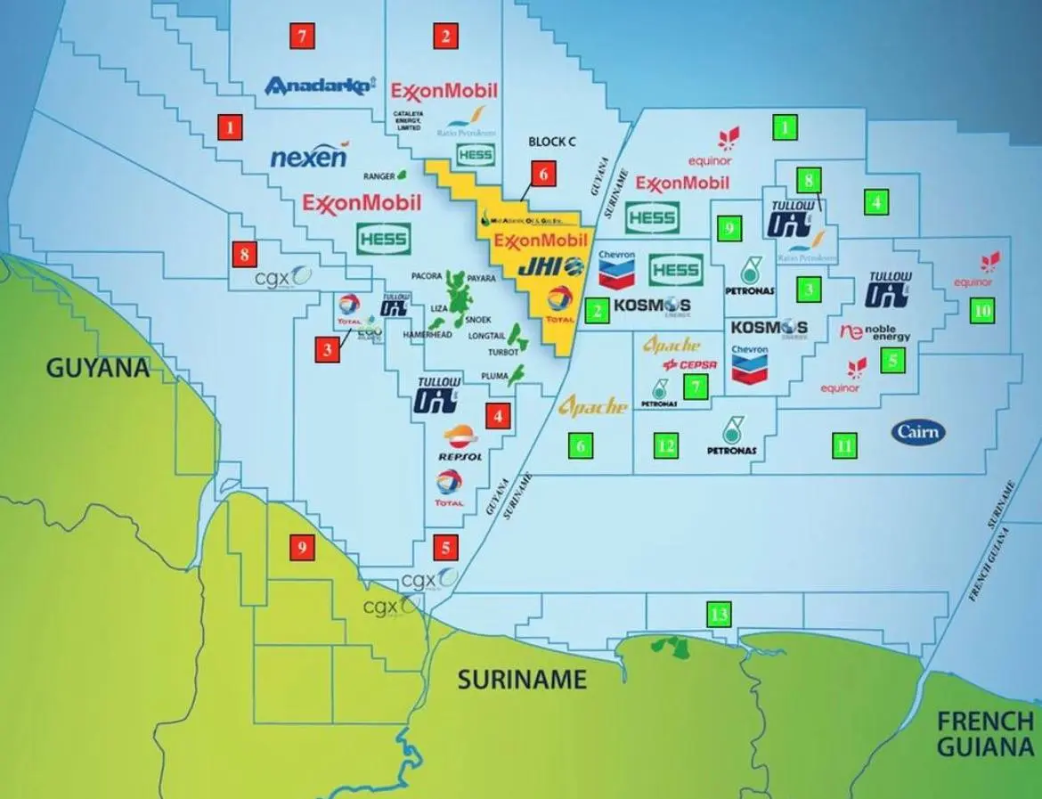 Извлекаемые нефти в Гайане вырастут до 1.5 миллиардов тонн
По оценкам Шеврон, на месторождении Стабрук в Гайане потенциально можно добыть более 1.5 миллиардов тонн нефти | Сетка — социальная сеть от hh.ru