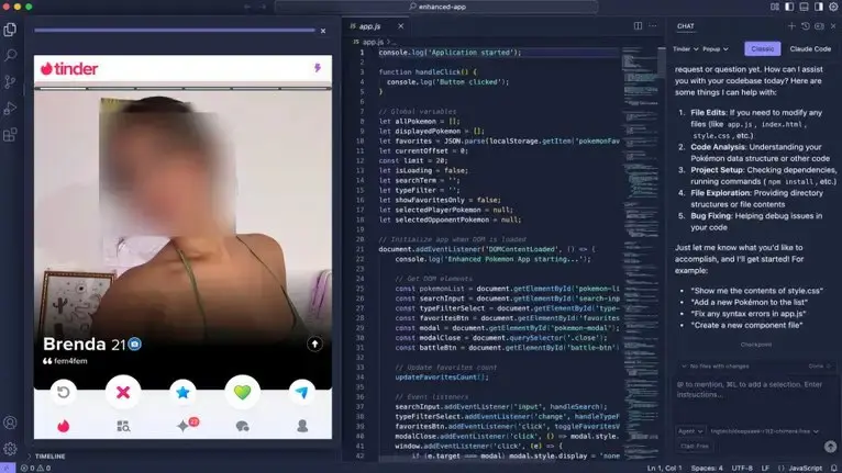 https://tproger.ru/news/predstavlen-chad-ide---smotri-tiktok-i-svajpaj-tinder--poka-ii-piwet-kod
tl:dr;
В сети набирает популярность шуточная (или не очень) среда разработки Chad IDE | Сетка — социальная сеть от hh.ru