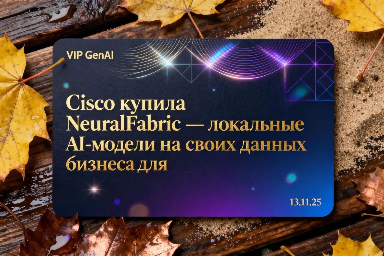 Cisco покупает NeuralFabric — строй AI на своих данных без утечек в облако
Cisco объявила о приобретении Seattle-стартапа NeuralFabric за нераскрытую сумму | Сетка — социальная сеть от hh.ru