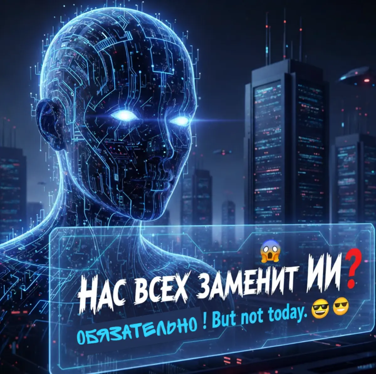 Нас всех заменит ИИ? 
Обязательно! 😱 Но не сегодня 😎 | Сетка — социальная сеть от hh.ru