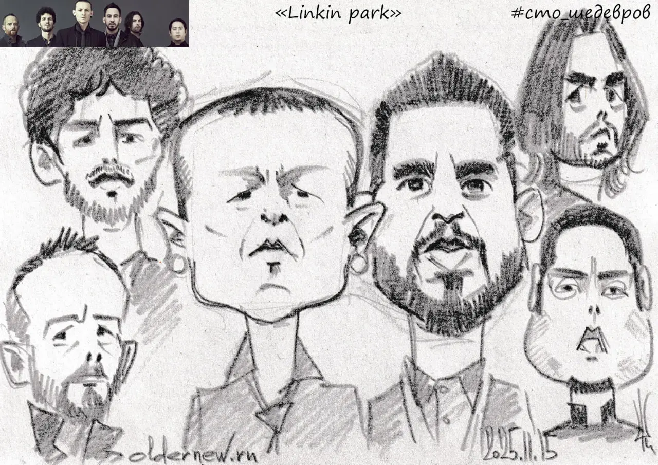 Для марафона "100 шедевров музыка" — «Linkin park»
Карандашная разминка.
.
#шаржназаказ #карандаш #быстроминискетч
#oldernewpencil
#ondailyart
#стошедевров #стошедевровмузыканоябрь | Сетка — социальная сеть от hh.ru