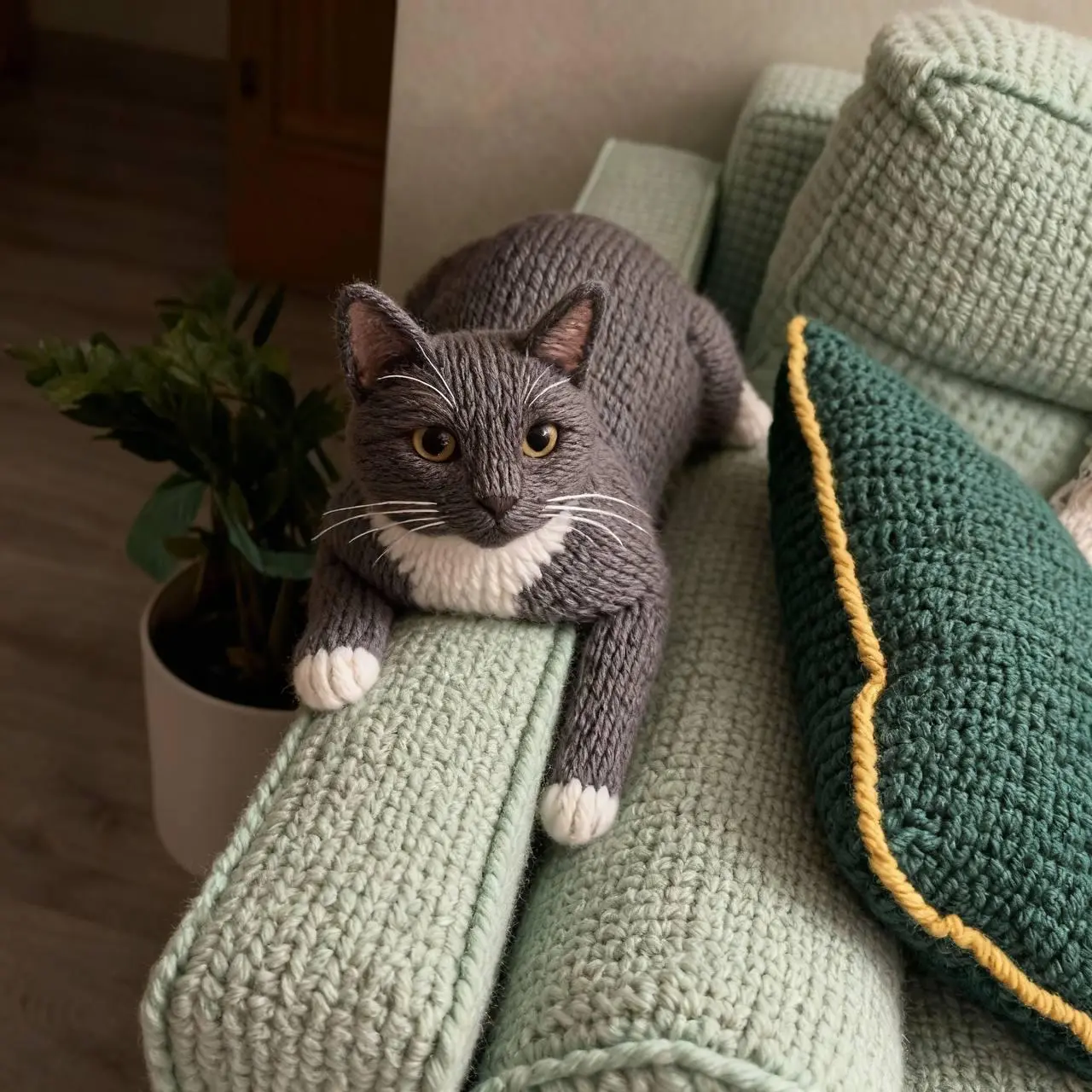 🧶 Вязанный тренд, но make it digital
Вы уже пробовали себя связать?
Это очень мило.
Сегодня решила попробовать сделать его в боте @VeoSeeBot | Сетка — социальная сеть от hh.ru